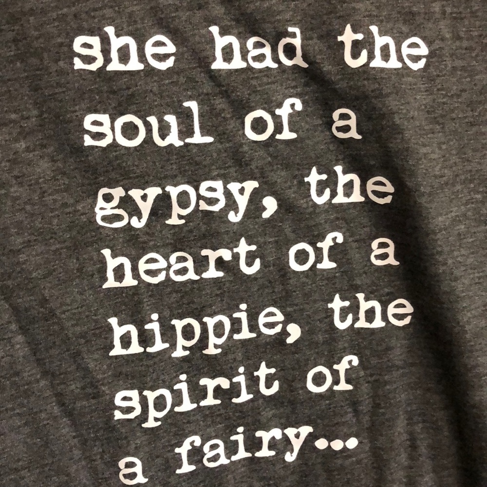 LAST ONE!! Heart of a Hippie Long Sleeve Tee - Picture 4 of 6